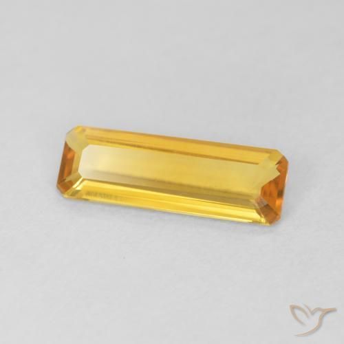 Citrine Doré vif naturelle Octogone / coupe Émeraude, 0.86 ct, VVS