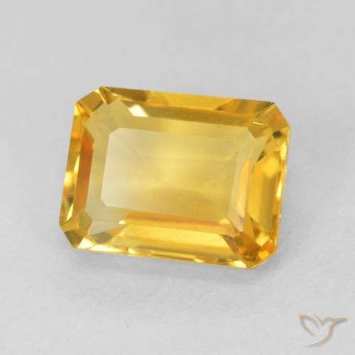 Citrine Or moyen naturelle Octogone / coupe Émeraude, 1.78 ct, VVS