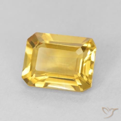 Citrine Or moyen naturelle Octogone / coupe Émeraude, 1.42 ct, VVS