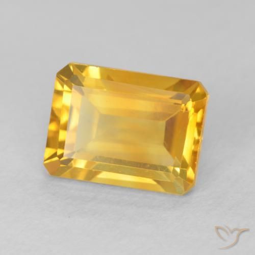 Citrine Orange-or naturelle Octogone / coupe Émeraude, 1.63 ct, VVS