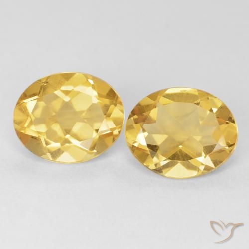 8.17ctw Naturel Doré Citrine, ovale, VVS-VS