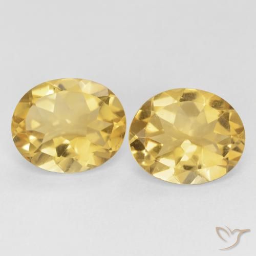 8.11ctw Naturel Doré Citrine, ovale, VVS-VS