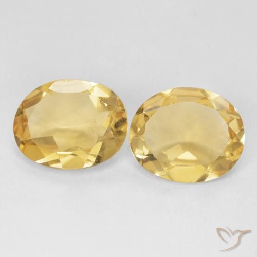 6.64ctw Naturel Or moyen Citrine, ovale, VS