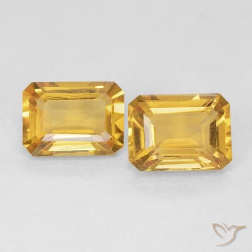 2.80ctw Naturel Doré moyen Citrine, Taille émeraude, VVS-VS