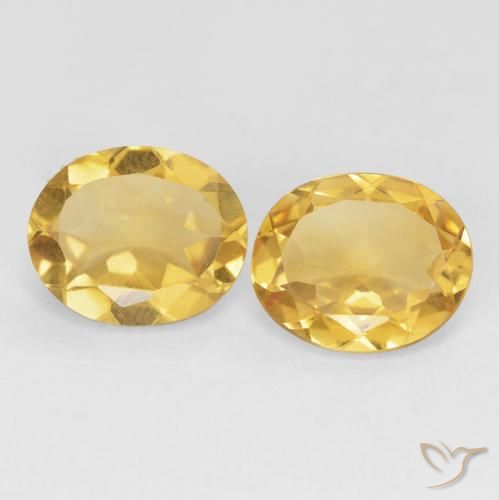 7.42ctw Naturel Doré Citrine, ovale, VVS-VS
