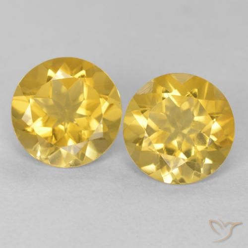 3.39ctw Naturel Doré moyen Citrine, Tour, VVS-VS