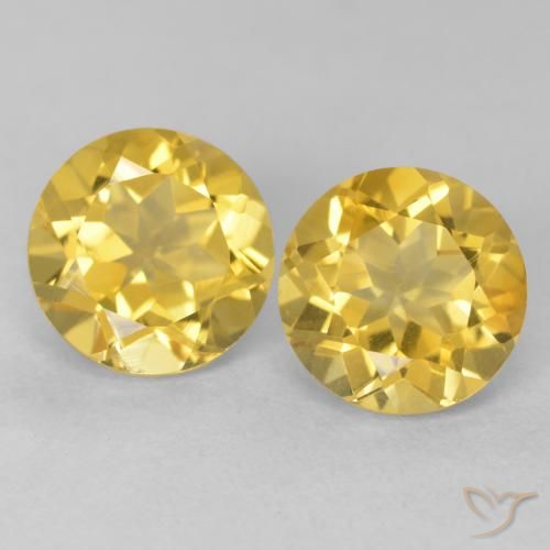 3.92ctw Naturel Orange Doré Citrine, Tour, VVS-VS