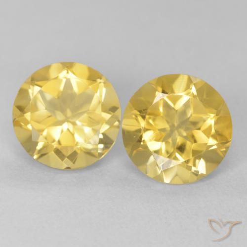 3.58ctw Naturel Orange Doré Citrine, Tour, VVS-VS