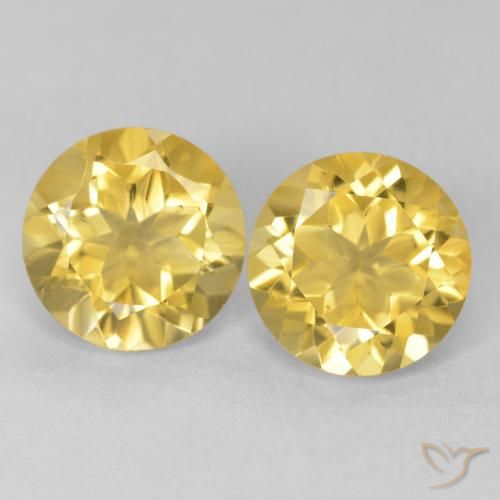 3.49ctw Naturel Jaune Toscane Citrine, Tour, VVS-VS