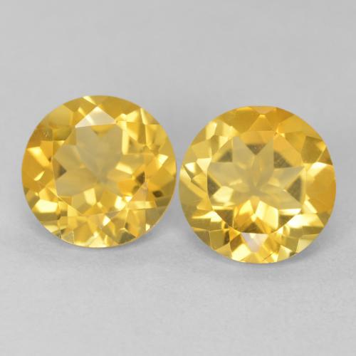 3.13ctw Naturel Doré moyen Citrine, Tour, VVS-VS