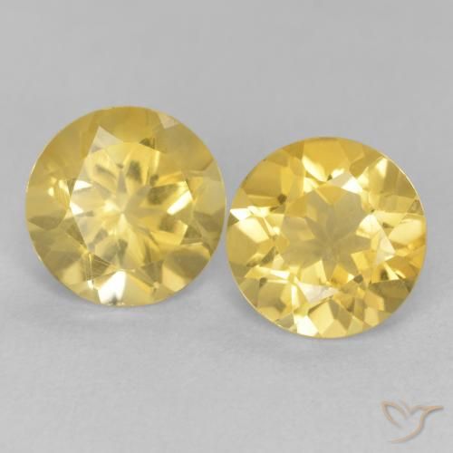 3.48ctw Naturel Jaune moyen Citrine, Tour, VVS-VS