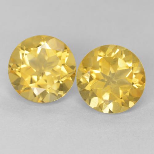 3.87ctw Naturel Orange Doré Citrine, Tour, VVS-VS