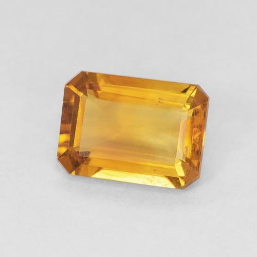Citrine Or orange foncé naturelle Octogone / coupe Émeraude, 1.11 ct, VVS-VS