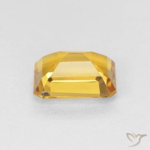 Citrine Doré naturelle Octogone / coupe Émeraude, 1.38 ct, VVS-VS