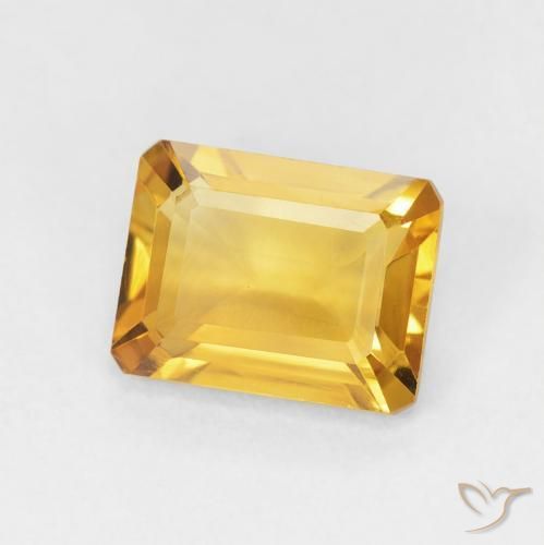 Citrine Or moyen naturelle Octogone / coupe Émeraude, 1.49 ct, VVS-VS