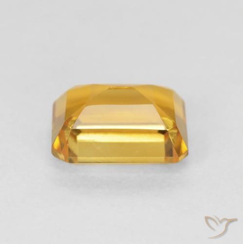 Citrine Medium Light-Golden naturelle Octogone / coupe Émeraude, 1.62 ct, VVS-VS