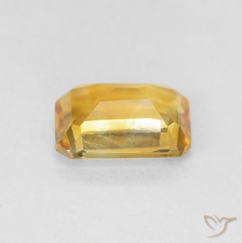 Citrine Doré naturelle Octogone / coupe Émeraude, 1.27 ct, VVS-VS