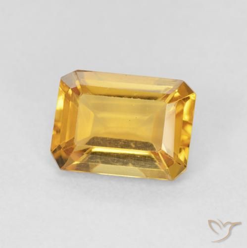 Citrine Orange-or naturelle Octogone / coupe Émeraude, 1.37 ct, VVS-VS