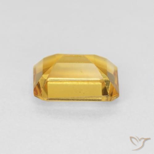 Citrine Orange-or naturelle Octogone / coupe Émeraude, 1.37 ct, VVS-VS