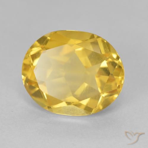 Citrine Doré naturelle ovale, 4.30 ct, VVS