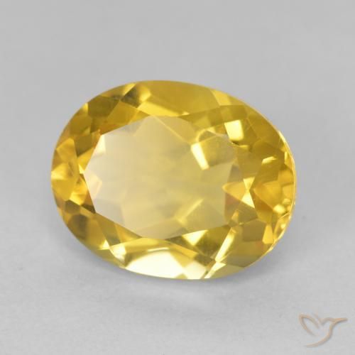 Citrine Orange Doré naturelle ovale, 4.51 ct, VVS