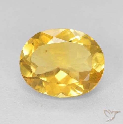 4.05ct Naturel Doré moyen Citrine, ovale, VVS
