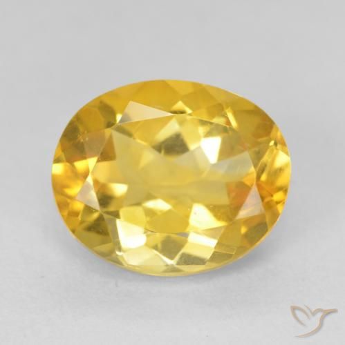 4.12ct Naturel Doré moyen Citrine, ovale, VVS