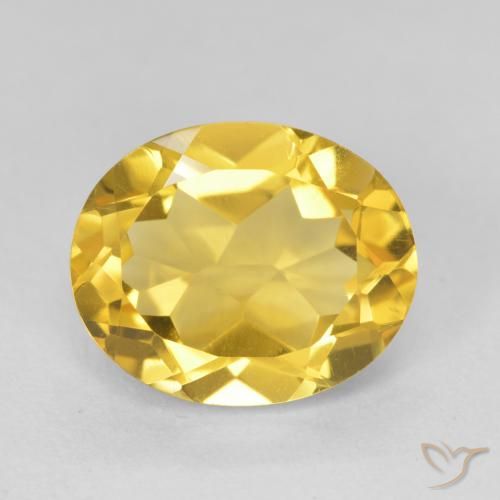 4.37ct Naturel Doré moyen Citrine, ovale, VVS