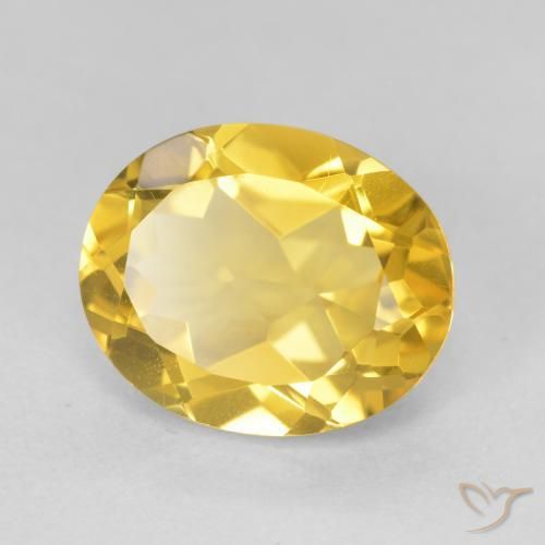 Citrine Doré moyen naturelle ovale, 4.37 ct, VVS