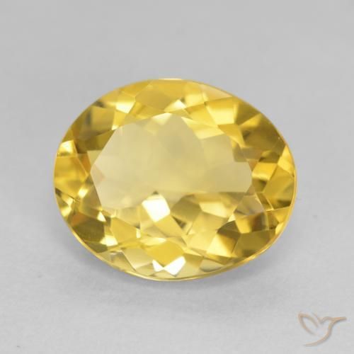 Citrine Orange Doré naturelle ovale, 4.11 ct, VVS