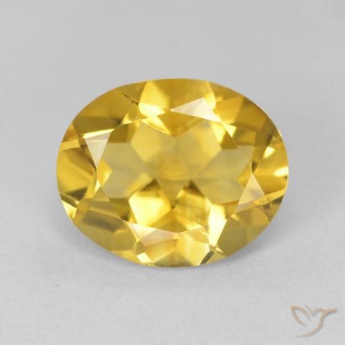3.66ct Naturel Doré moyen Citrine, ovale, VVS
