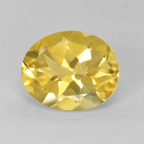 4.15ct Naturel Doré moyen Citrine, ovale, VVS