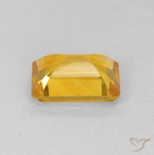 Citrine Orange Doré naturelle Octogone / coupe Émeraude, 1.35 ct, VVS-VS
