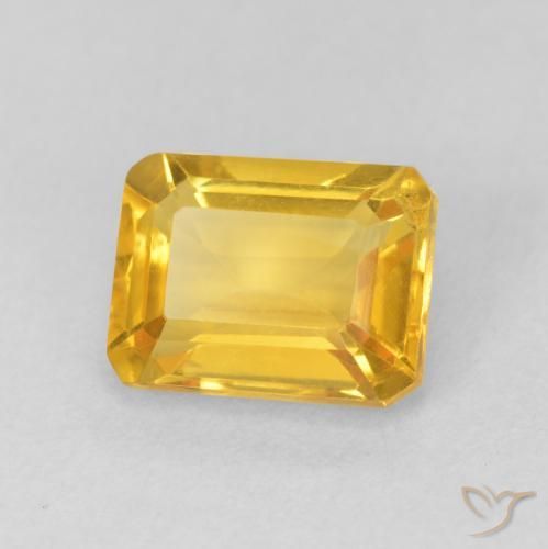 Citrine Doré moyen naturelle Octogone / coupe Émeraude, 1.67 ct, VVS-VS
