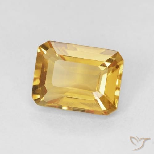 Citrine Doré naturelle Octogone / coupe Émeraude, 1.57 ct, VS