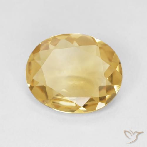 Citrine Or moyen naturelle ovale, 3.07 ct, VS