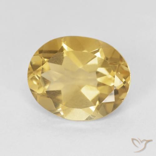 Citrine Orange Doré naturelle ovale, 4.05 ct, VS