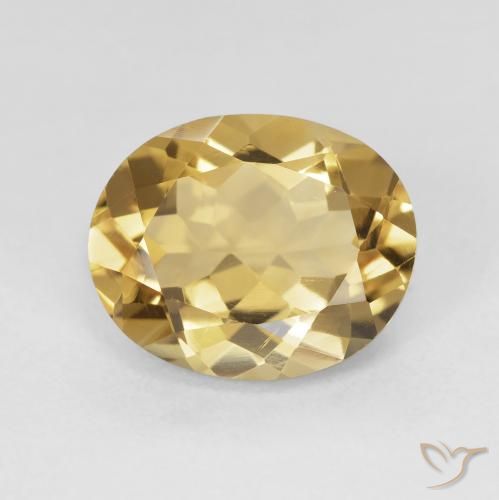 4.30ct Naturel Or moyen Citrine, ovale, VVS