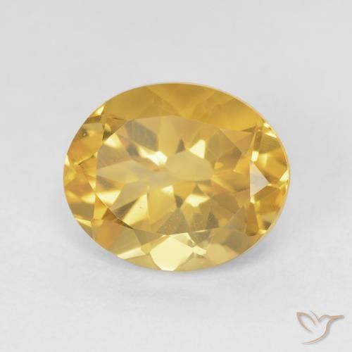 Citrine Or naturelle ovale, 4.70 ct, VVS