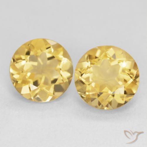 3.86ctw Naturel Orange Doré Citrine, Tour, VVS