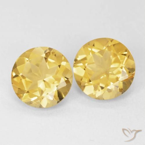 3.22ctw Naturel Doré moyen Citrine, Tour, VS