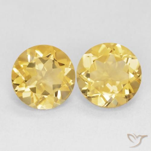 3.59ctw Naturel Or moyen Citrine, Tour, VVS