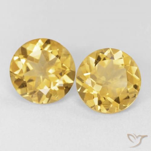 3.44ctw Naturel Or moyen Citrine, Tour, VVS
