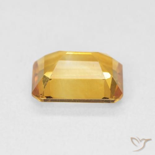 Citrine Doré moyen naturelle Octogone / coupe Émeraude, 1.43 ct, VVS