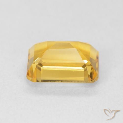 Citrine Orange Doré naturelle Octogone / coupe Émeraude, 1.61 ct, VVS