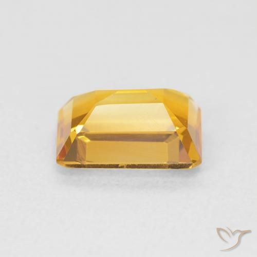 Citrine Orange Doré naturelle Octogone / coupe Émeraude, 1.32 ct, VVS