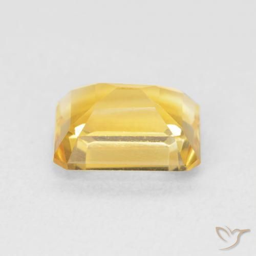 Citrine Orange Doré naturelle Octogone / coupe Émeraude, 1.57 ct, VVS