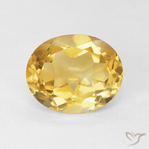4.74ct Naturel Jaune moyen Citrine, ovale, VVS