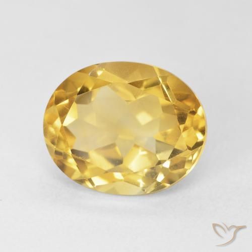 Citrine Jaune moyen naturelle ovale, 4.74 ct, VVS