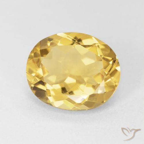 Citrine Doré moyen naturelle ovale, 4.20 ct, VVS